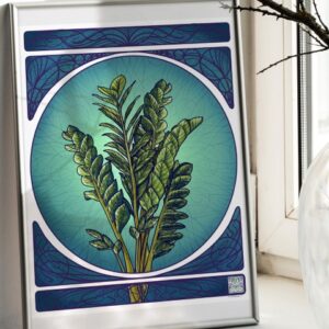 Éjféli Agglegénypálma képkeretben