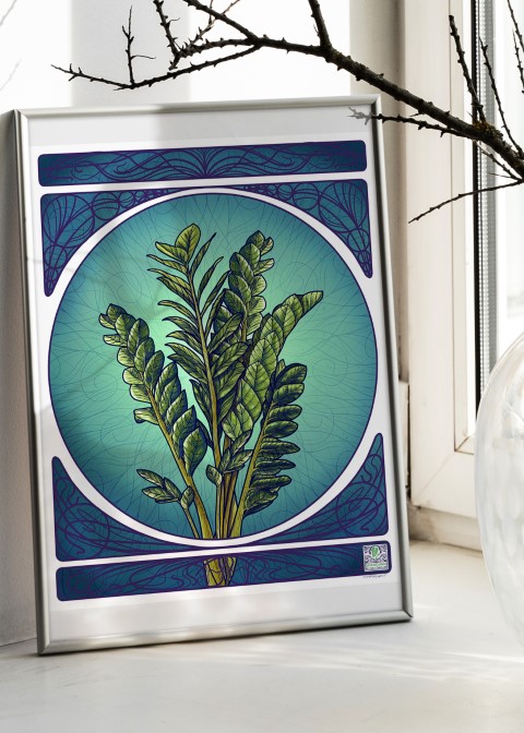 Éjféli Agglegénypálma képkeretben