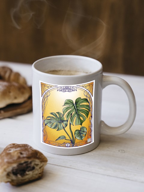 Nyári monstera bögre