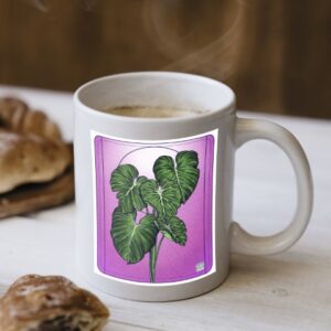 termek-16 Pink philodendron bögre