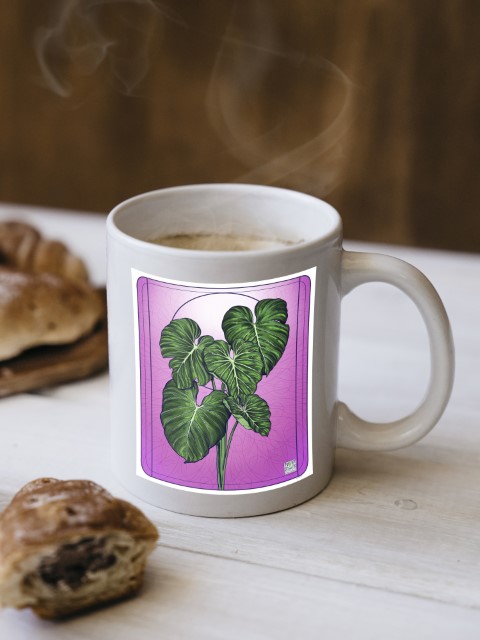 Pink philodendron bögre