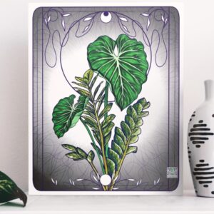 Holdfény növénycsokor vásznon