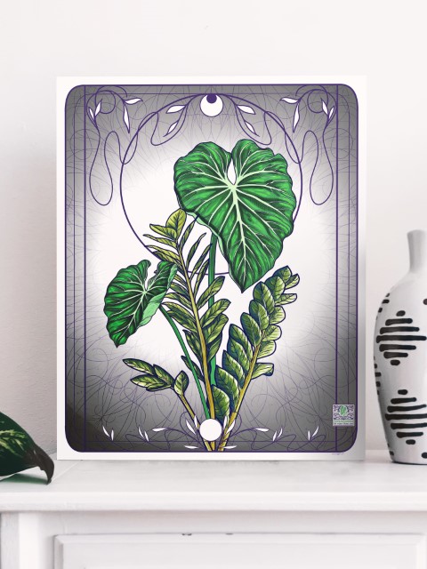 Holdfény növénycsokor vásznon