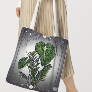 Holdfény növénycsokor vászontáskán