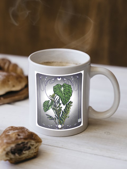 Holdfény növénycsokor bögrén