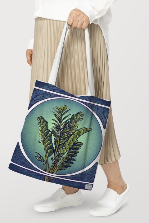 White tote bag psd mockup women's apparel