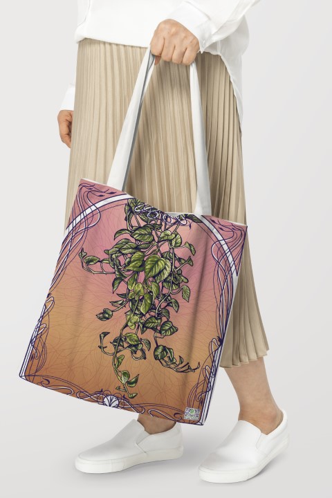 White tote bag psd mockup women's apparel